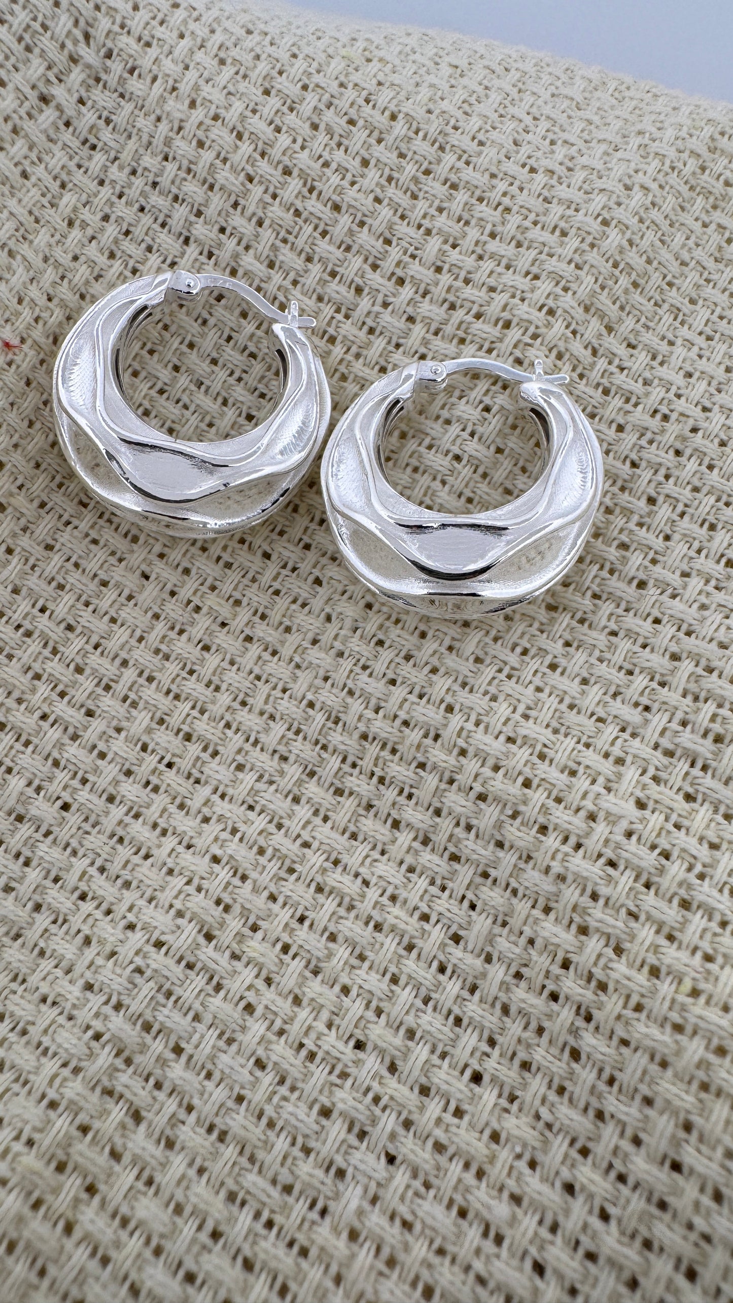 - Chunky Jewelry
- Wave Design Earrings
- Hoop Earrings for Women
- Fashion Earrings
- Handmade Hoop Earrings