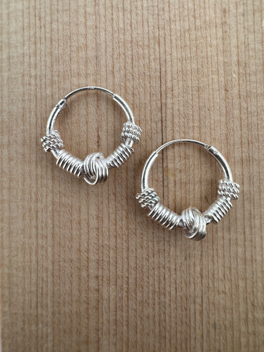 925 Sterling Silver Wave Knot Wire Bali
