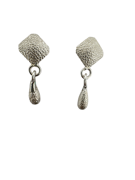 Texture Square Dangly Earring