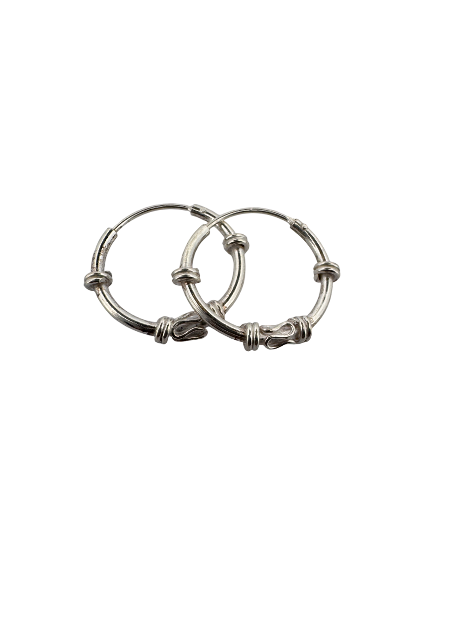 925 Sterling Silver wave line twisted wire Bali