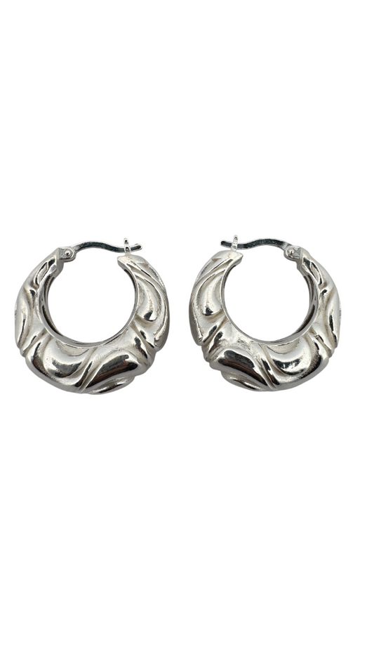 Twisted Wave Chunky Hoop