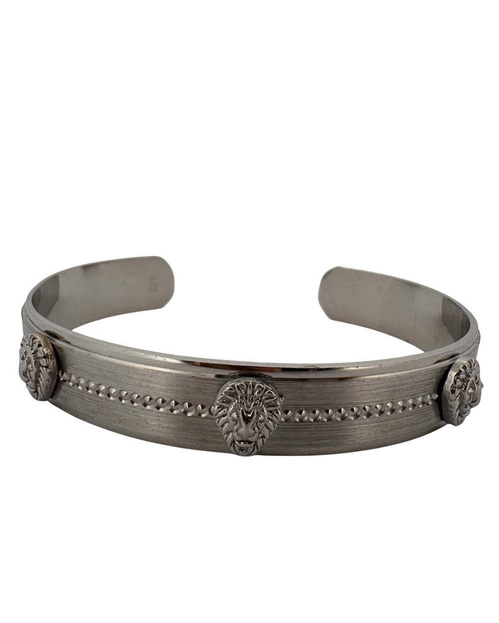 925 Sterling Silver with lion motif design Cuff