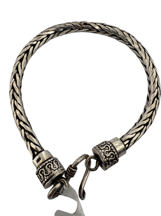 92.5 Pure Sterling Silver Oxidised Twisted Bracelet