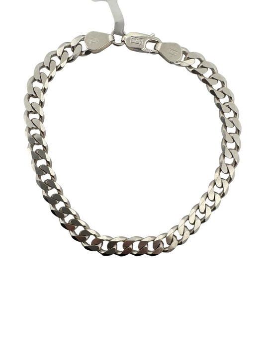 925 Sterling Silver Cuban Chain Bracelet