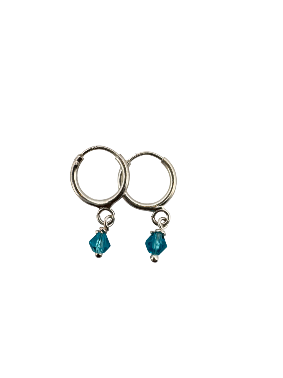 - "Handmade Hoop Earrings"
- "Austrian Crystal Jewelry"
- "Light Blue Crystal Earrings"
- "Sterling Silver Jewelry"
- "Women's Hoop Earrings"