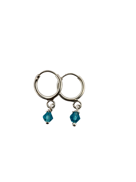 - "Handmade Hoop Earrings"
- "Austrian Crystal Jewelry"
- "Light Blue Crystal Earrings"
- "Sterling Silver Jewelry"
- "Women's Hoop Earrings"