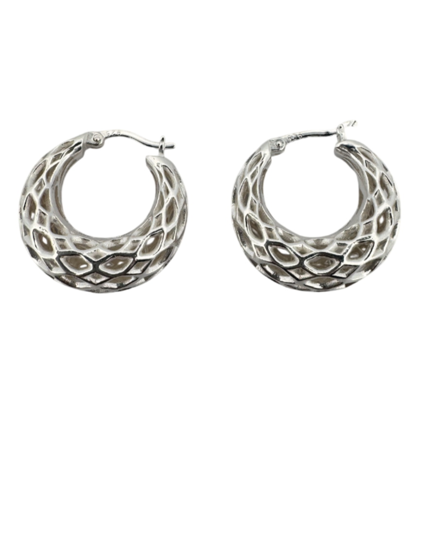 - "Chunky Jewelry"
- "Net Pattern Earrings"
- "Hoop Earrings for Women"
- "Fashion Earrings"
- "Handmade Hoop Earrings"