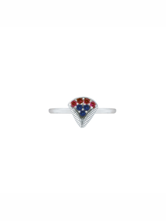 Multi color Stone 925 Silver Toe Ring