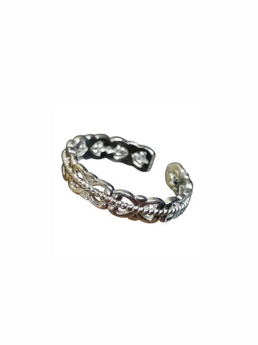 925 Silver Zali Work Band Toe Ring